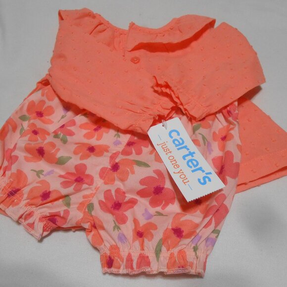 NEW CARTER'S JUST ONE YOU 2 PIECE BABY GIRL OUTFIT MATCHING SET SIZE 3 MONTHS 👶 - Picture 7 of 9